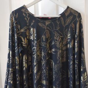 Lilly Pulitzer black and gold medium dress
